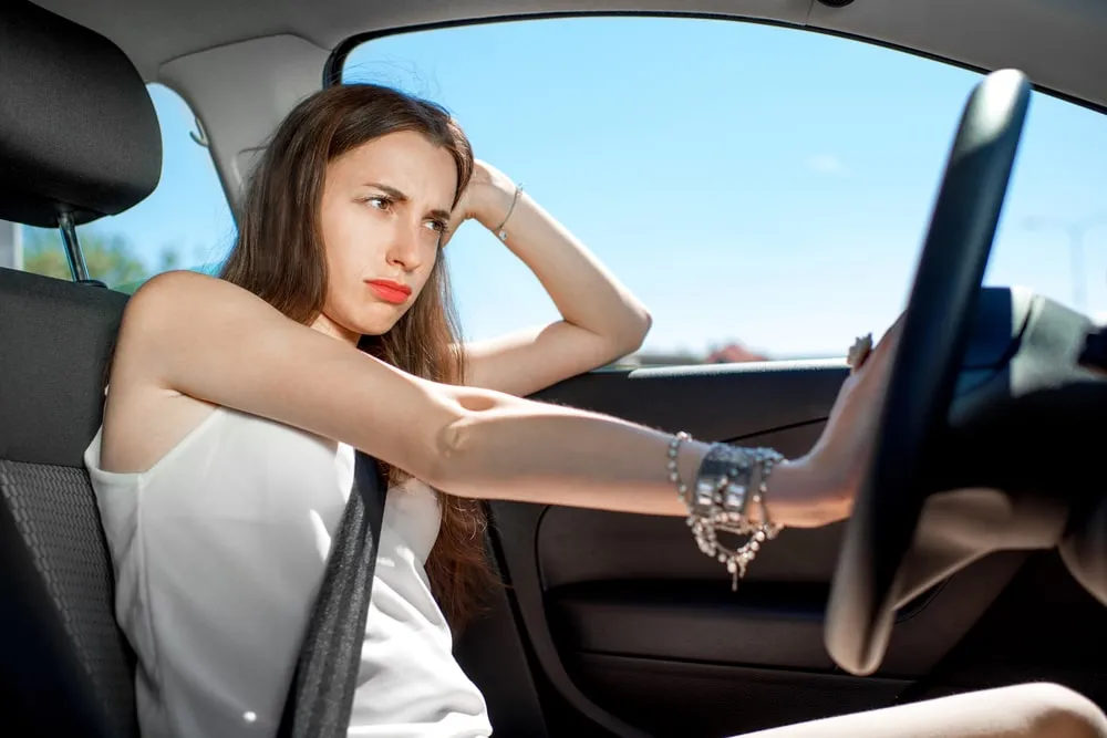 Women hearing car noise